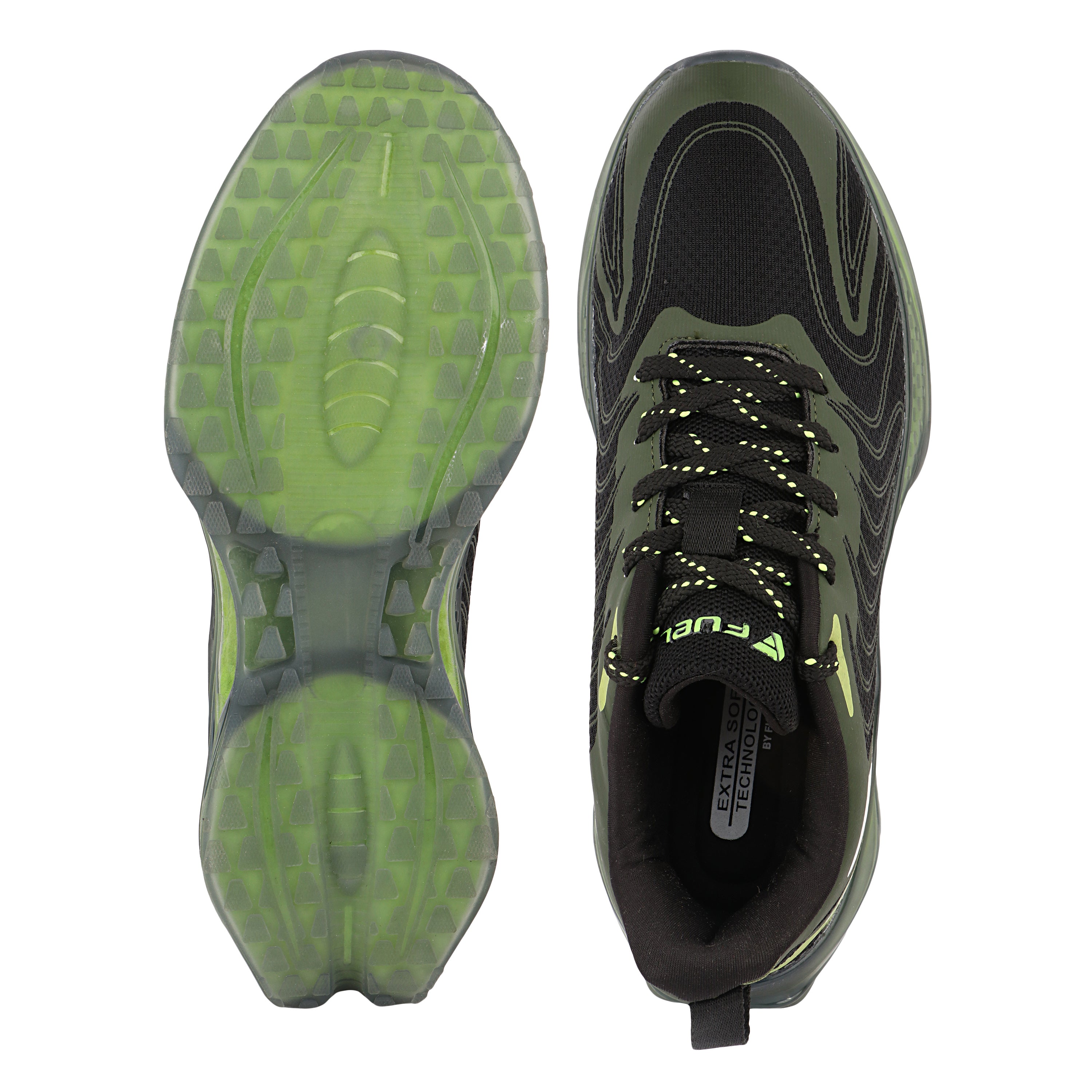 FUEL Cave Lightweight & Breathable with Comfortable Cushioning & Modern Style Sports Shoes for Men's (Green)