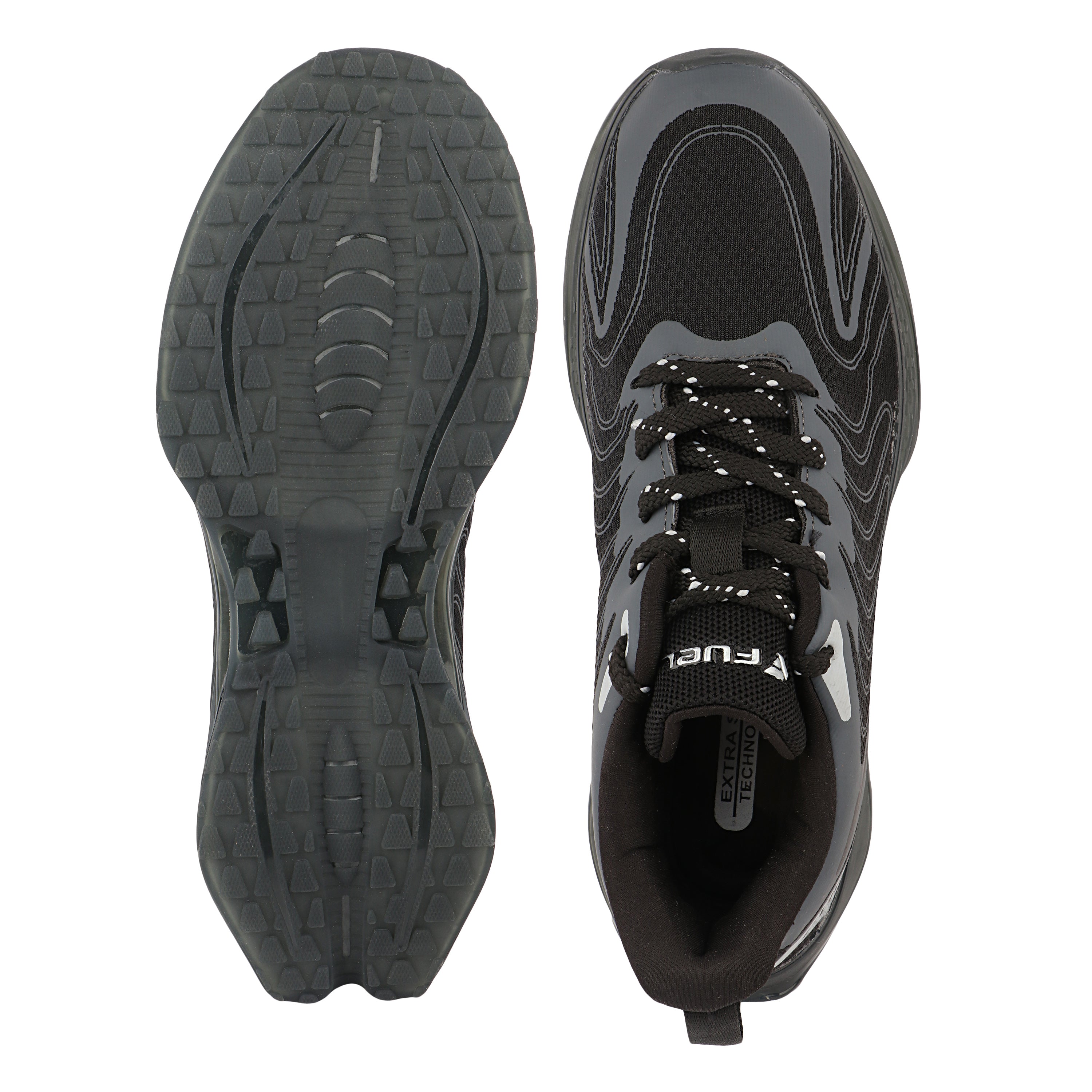 FUEL Cave Lightweight & Breathable with Comfortable Cushioning & Modern Style Sports Shoes for Men's (Black)