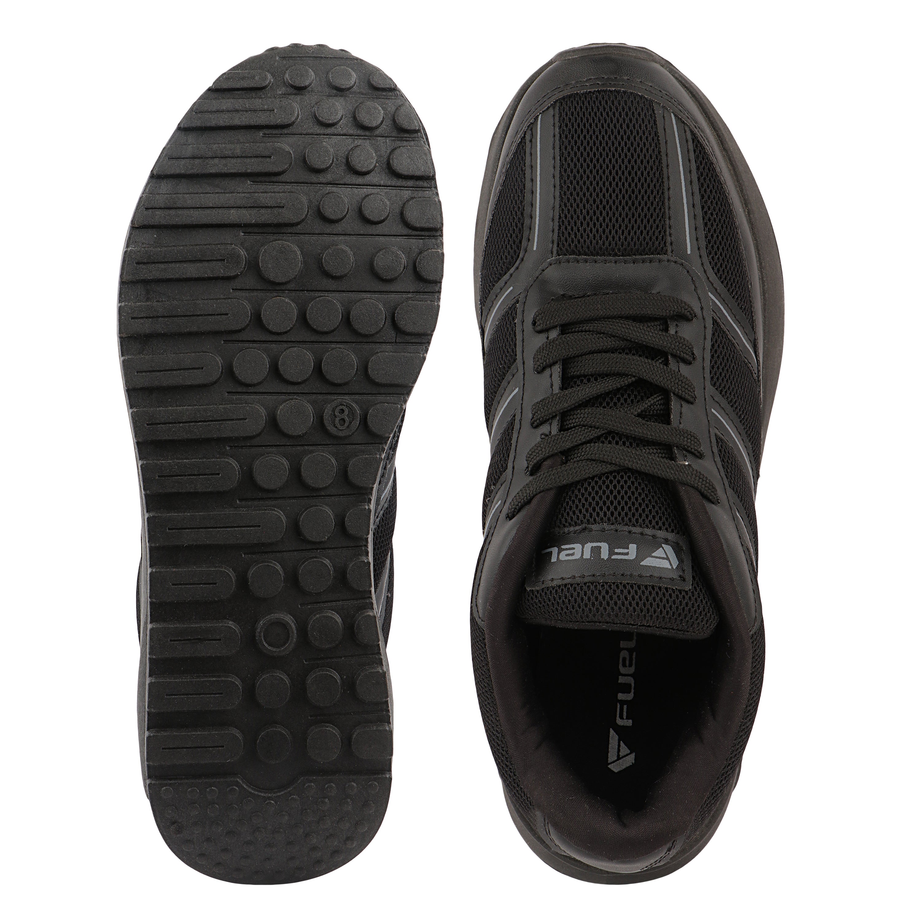 FUEL Frenzy Lightweight & Durable with Stylish Corduroy Cushioned Comfort Durable PVC Sole for Men's (Black)