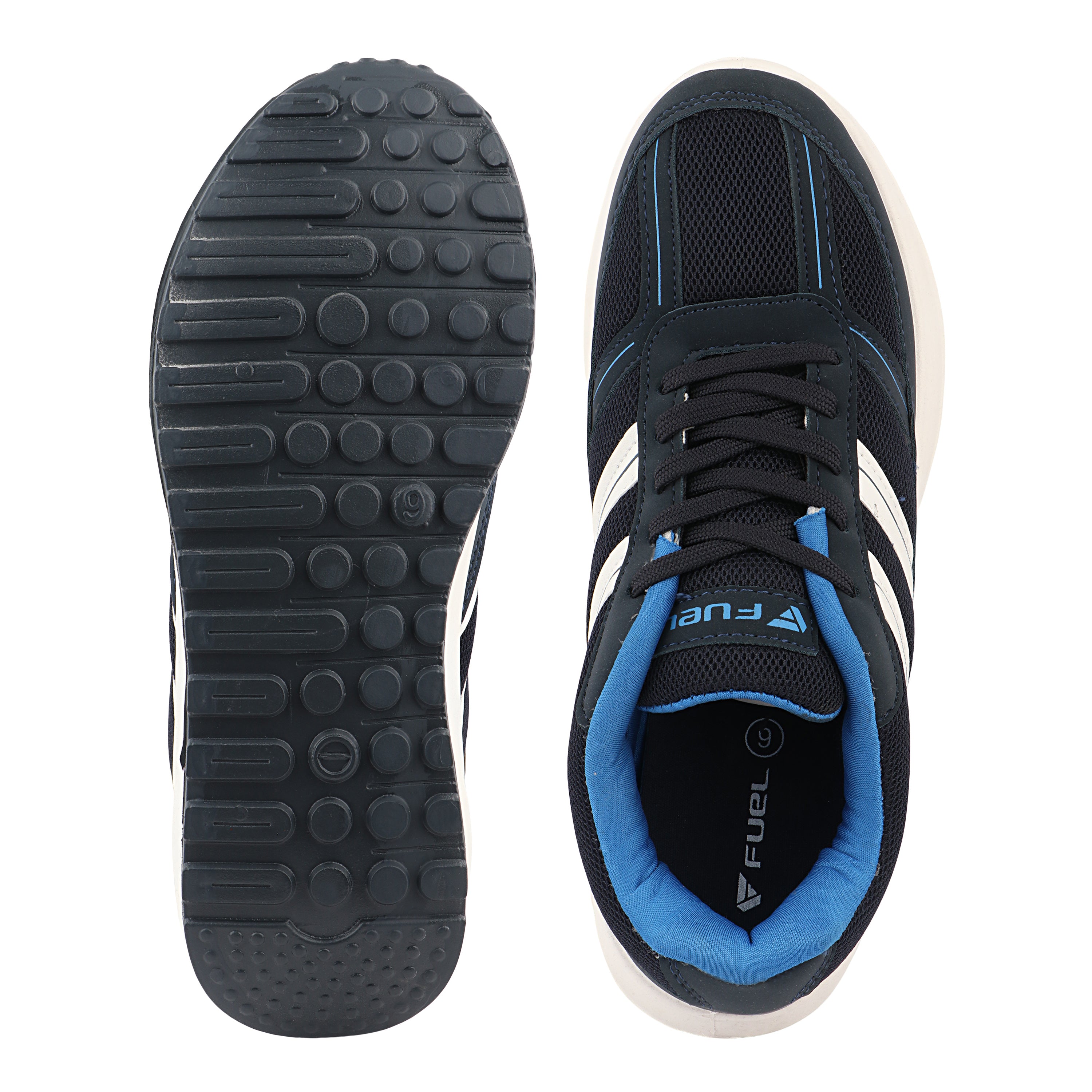 FUEL Frenzy Lightweight & Durable with Stylish Corduroy Cushioned Comfort Durable PVC Sole for Men's (Blue)