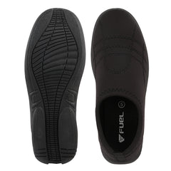 FUEL Comfort-05 Lightweight & Breathable Lycra Upper with Cushioned Footbed Casual Slip-On Shoes for Women's (Black)