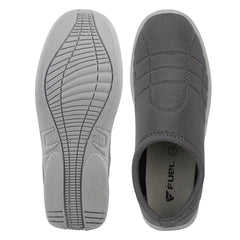 FUEL Comfort-05 Lightweight & Breathable Lycra Upper with Cushioned Footbed Casual Slip-On Shoes for Women's (Grey)
