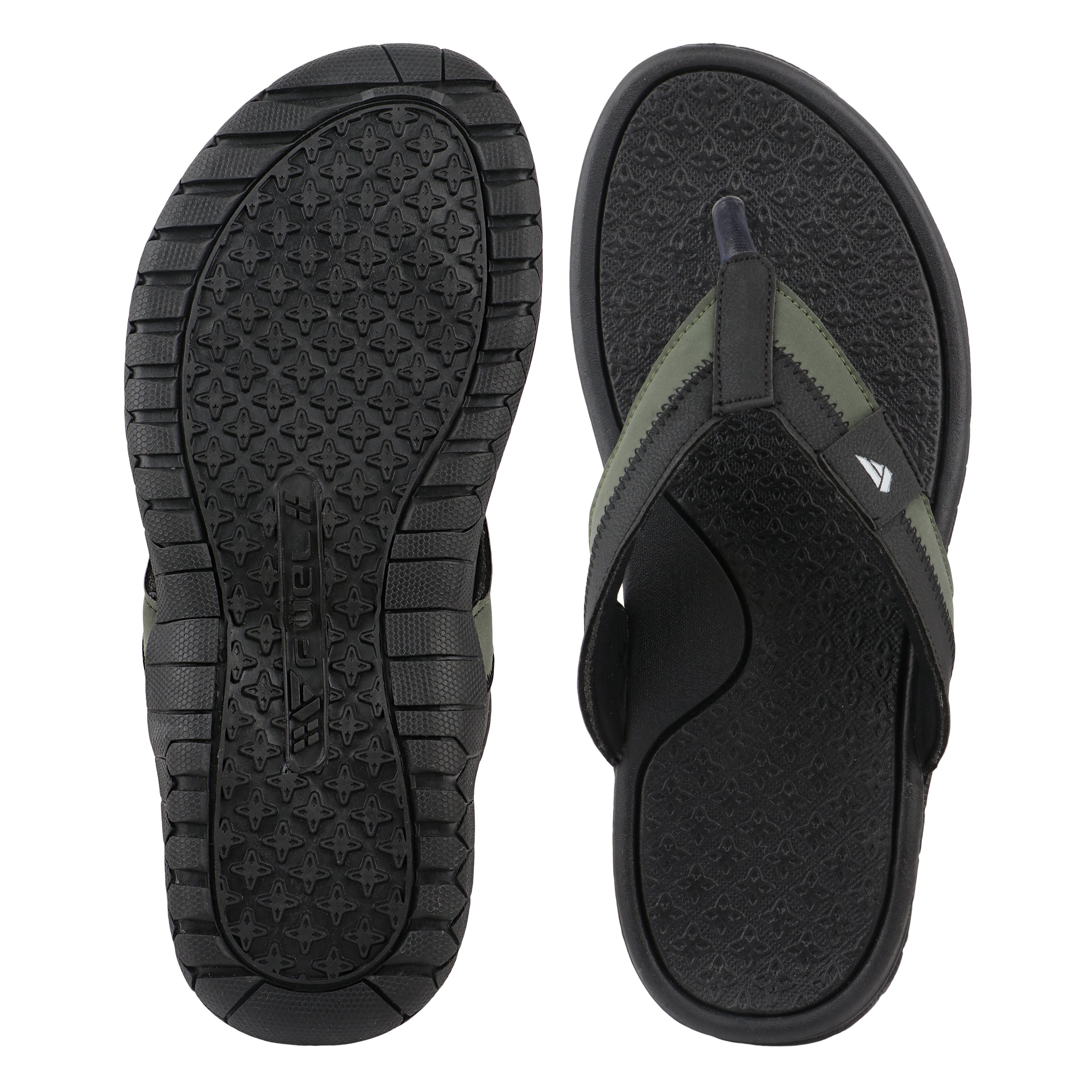 FUEL Havana Men’s Slippers | Comfortable Slip-On Slippers | Lightweight EVA + TPR Sole | Cushioned Footbed | Synthetic Casual Slippers for Daily, Home, Walking & Regular Use (Green)
