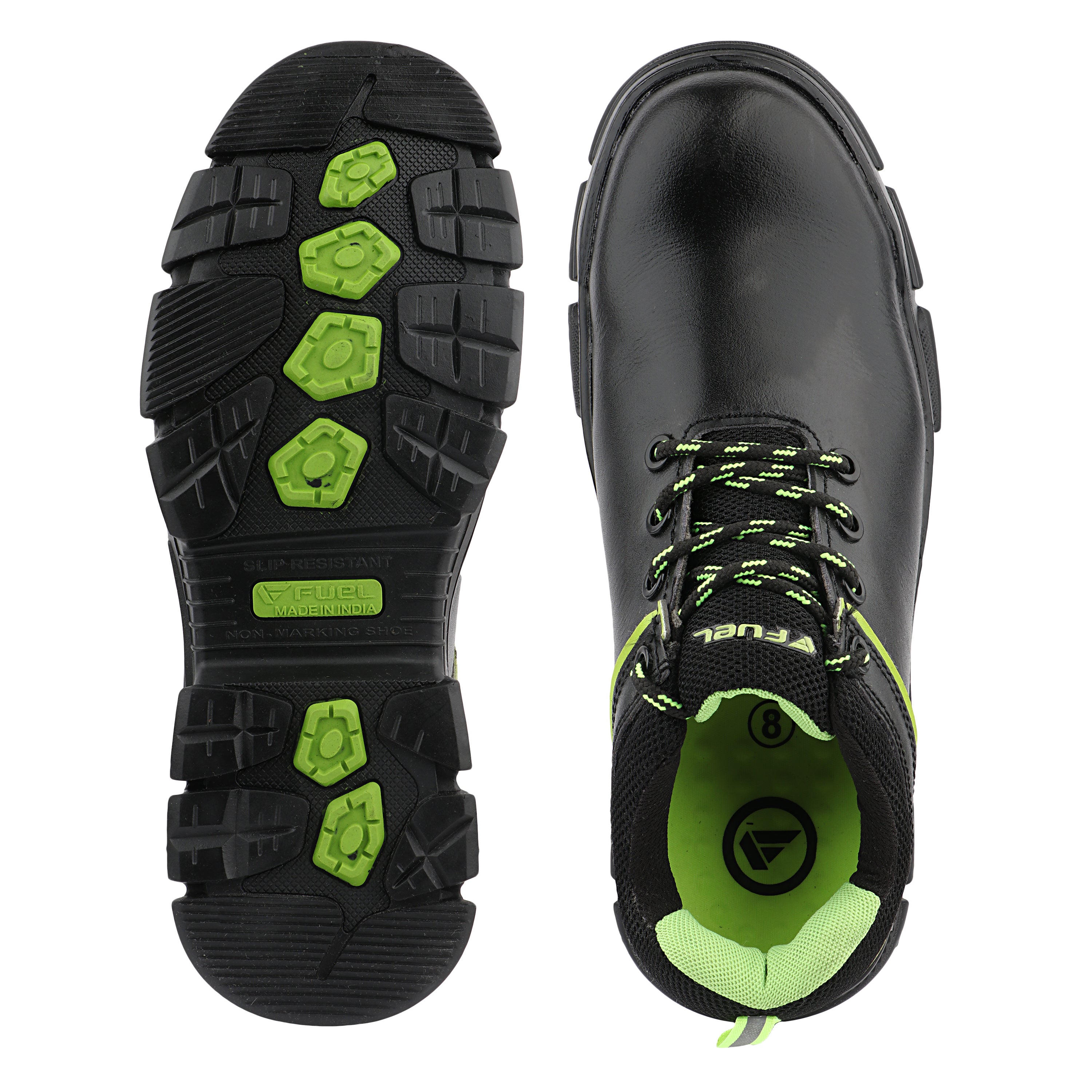 FUEL Reevon-05 ISI Mark Work Safety Shoes for Men – 200J Non-Metallic Toe Protection, Kevlar Insole, Breathable Lining & Durable Nitrile Sole