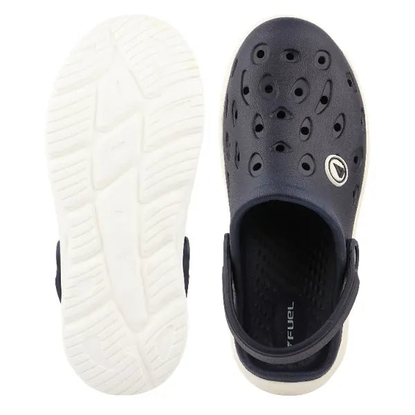 FUEL XO-Rova Clogs for Men – Lightweight & Comfortable EVA Clogs with Cushioned Footbed, Slip-On Design and Durable Sole for Everyday Wear, (Navy)