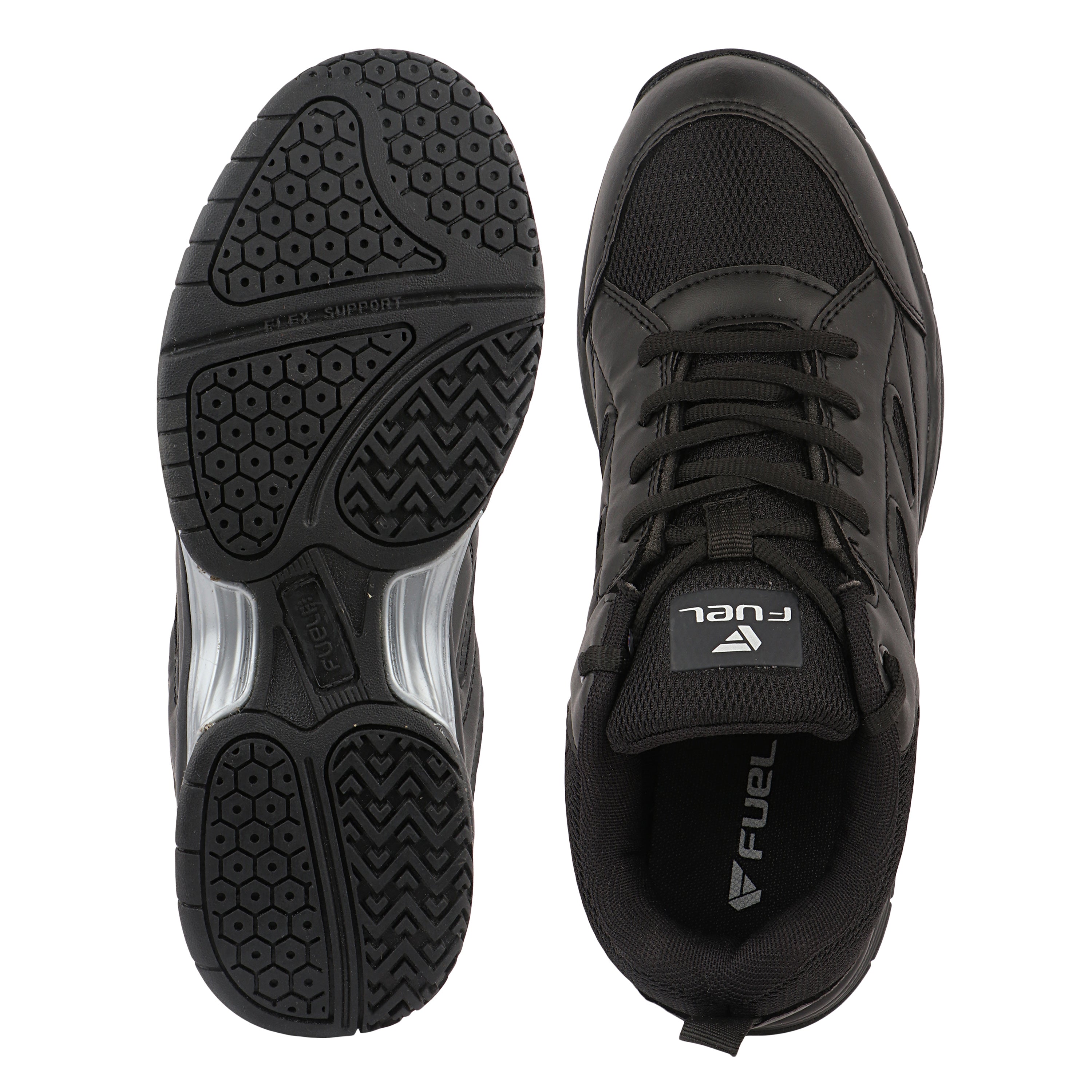 FUEL Snow Lightweight & Durable Lace-Up Sports Shoes for Men's (Black)