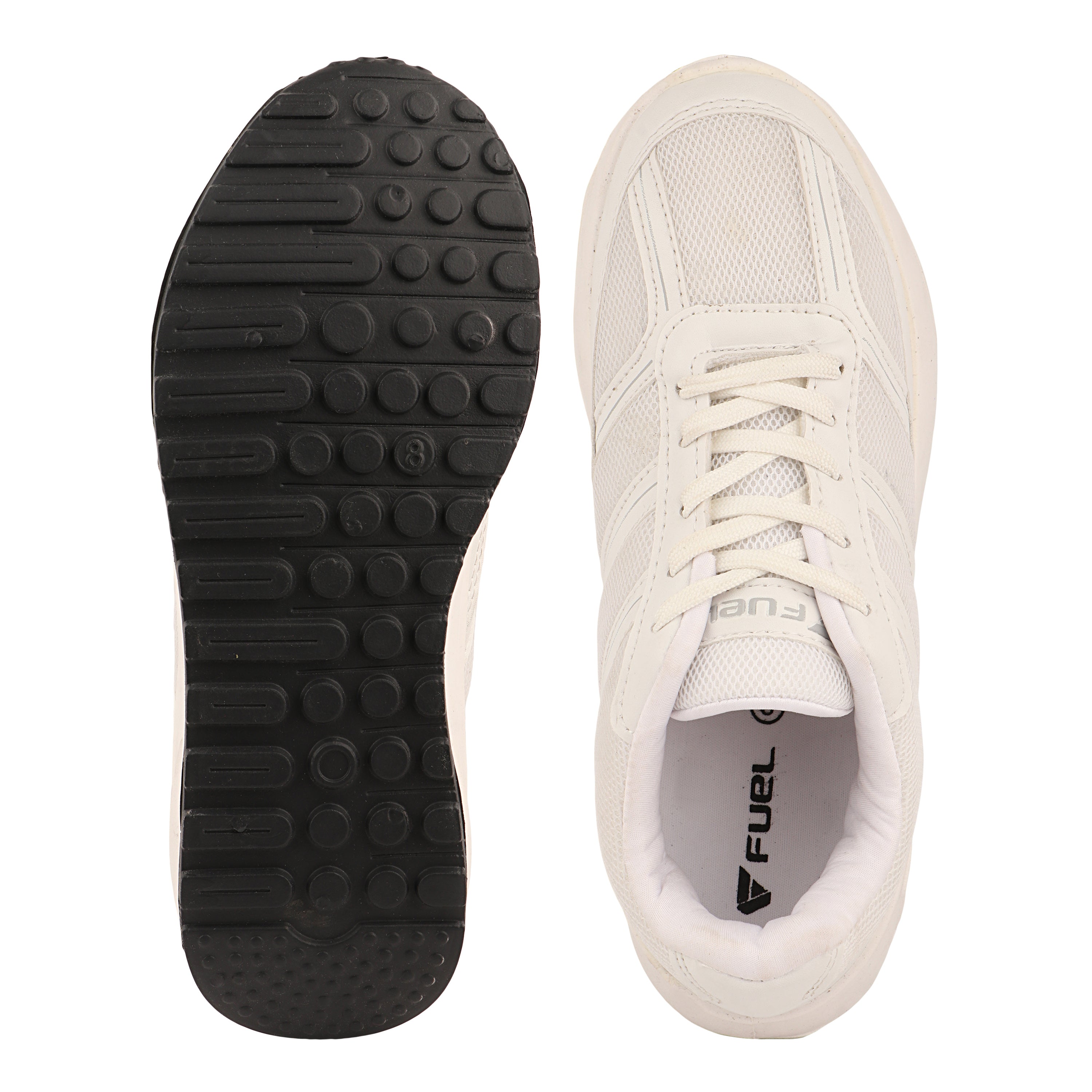 FUEL Frenzy Lightweight & Durable with Stylish Corduroy Cushioned Comfort Durable PVC Sole for Men's (White)