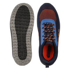 FUEL Armour 1 DD ISI Marked Strong Knitting Upper Breathable Safety Shoes for Men's Steel Toe Cap With Double Density Rubberized PVC Sole (Navy)