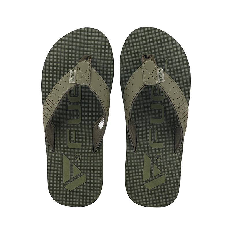 FUEL FMS-02 Comfortable & Light weight Men's Slippers (Olive)