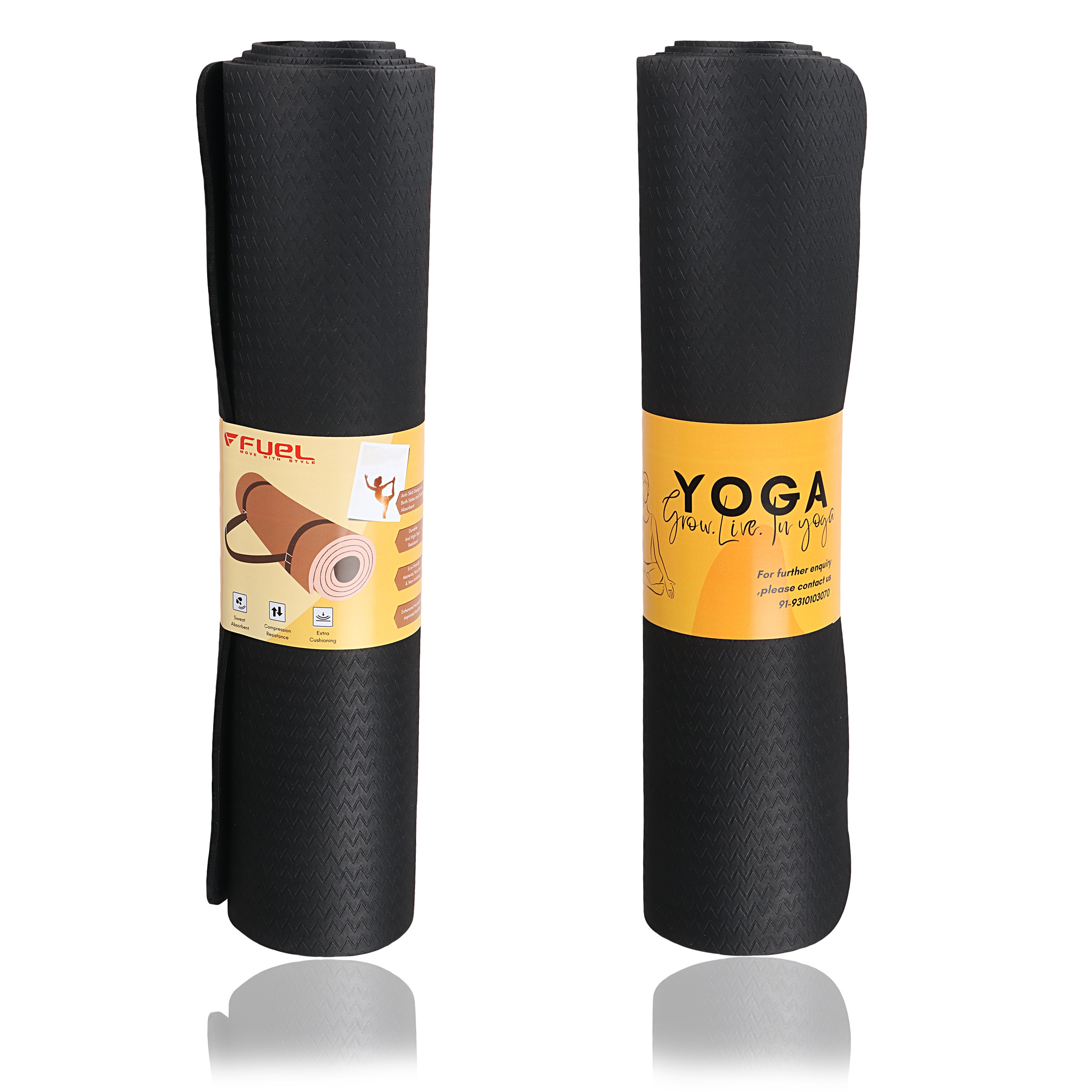 Fuel EVA Yoga Mat (Black/Green)