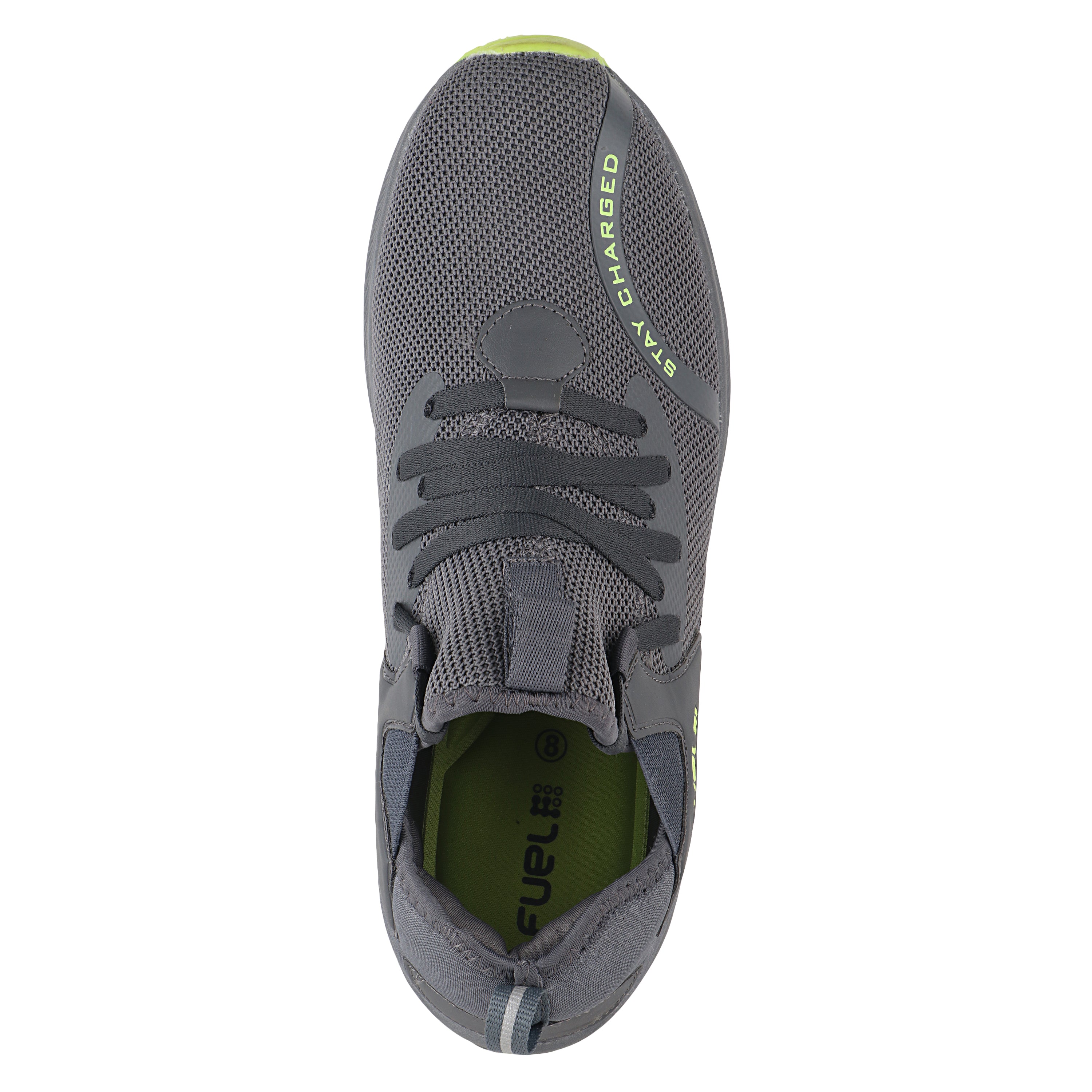 Fuel Wine Sports Shoes For Men (D-Grey-P-Green)