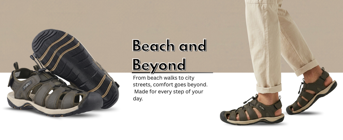 FUEL Soldier-08 Fisherman Protective Toe Cap Sandals for Men (Grey)