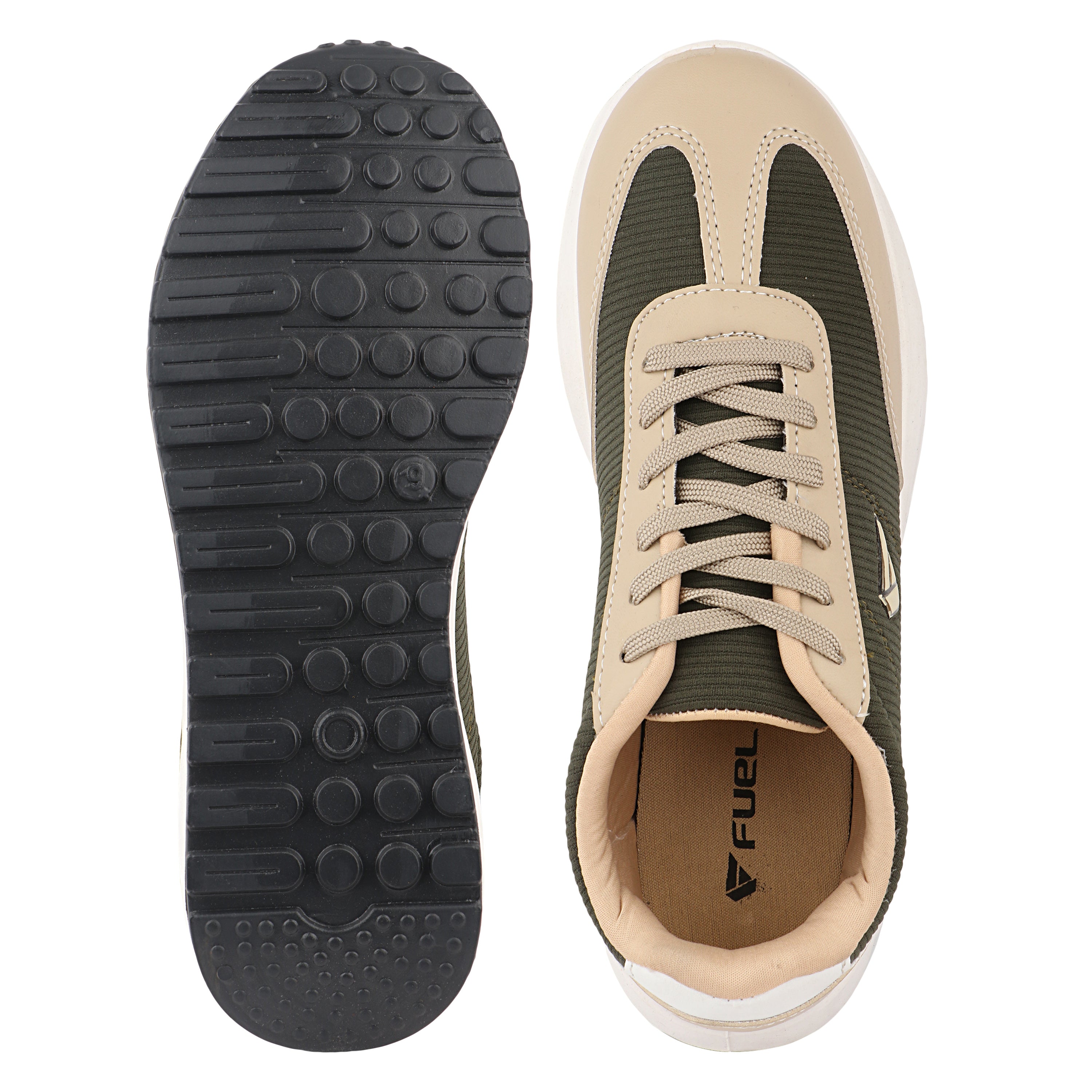 FUEL Neostep-04 Lightweight & Durable with Stylish Corduroy Cushioned Comfort Durable PVC Sole for Men's (Olive)