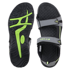 FUEL Punch-04 Trendy & Comfortable with Soft Cushioned Insole Sports Sandals for Men (Grey)