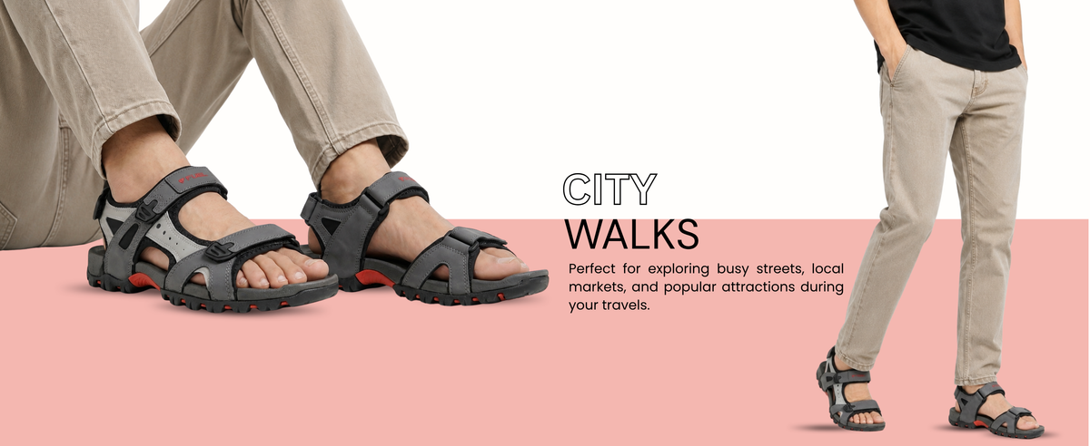 FUEL Timberland-02 Comfortable Casual Sandals for Men (Grey)