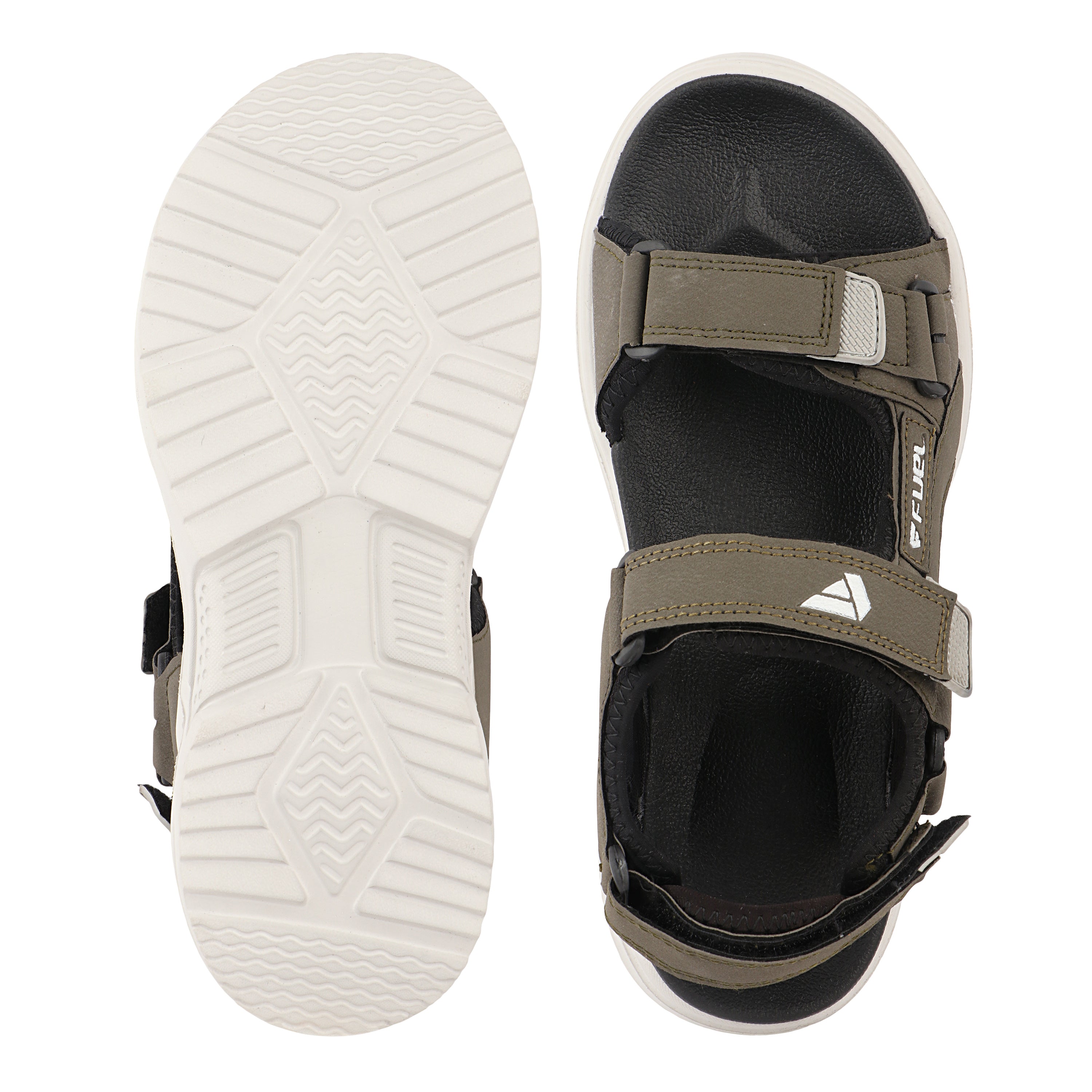 FUEL Combat-06 Comfortable and Stylish Casual Sandals For Men's (Mehandi-Black)
