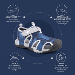 FUEL Soldier-12 Fisherman Sandals for Men (Blue)