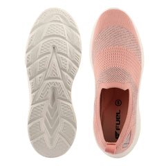 FUEL Sparkle Lightweight & Comfortable Casual Slip-On Daily Wear Sports Shoes for Women's (Peach)