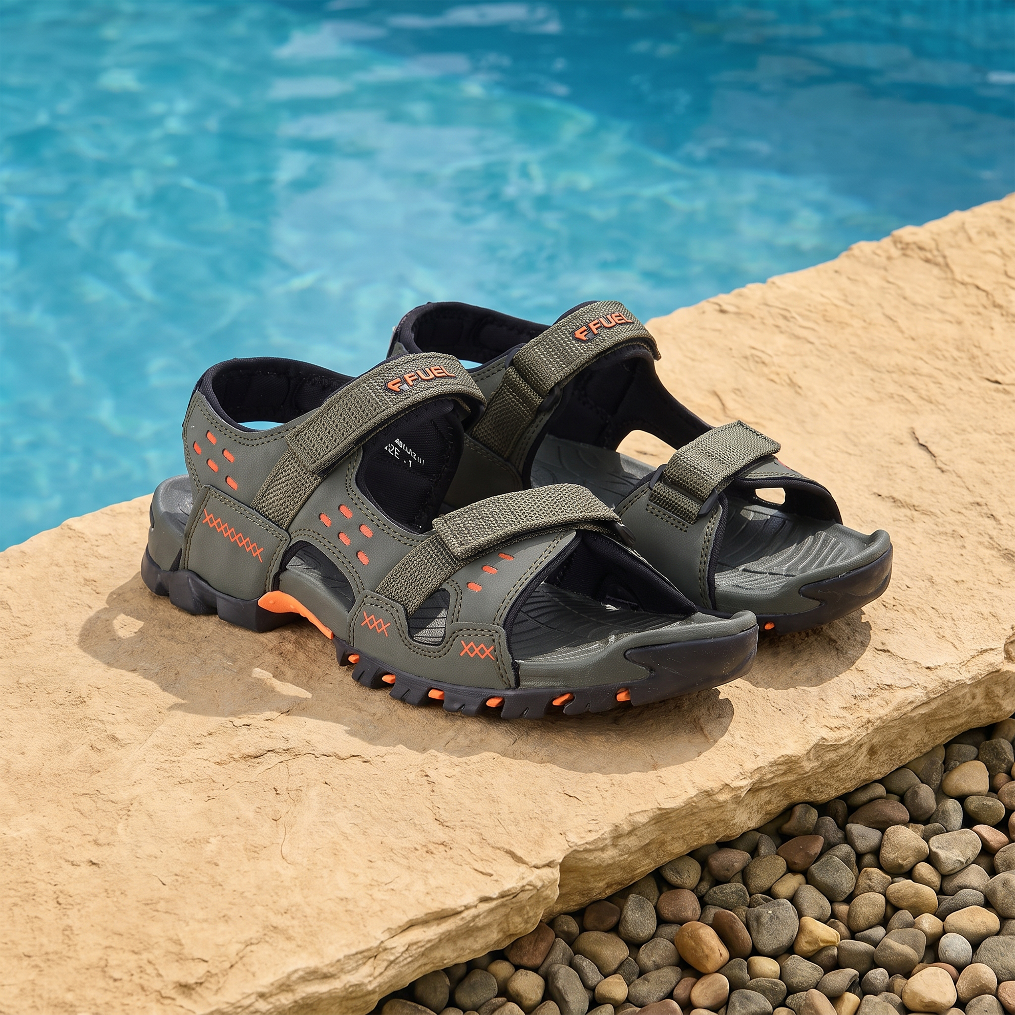 FUEL Timberland Comfortable Casual Sandals for Men (Olive)