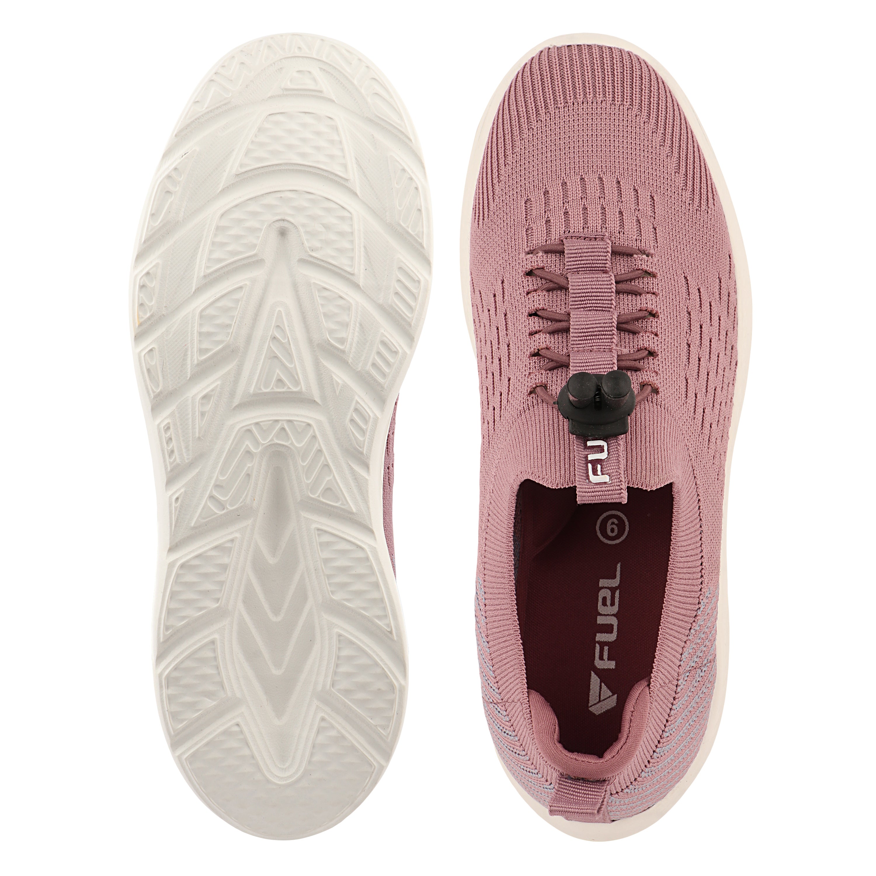 FUEL Lacy Breathable & Cushioned Footbed Running & Walking Lace-Up Women's Sports Shoes (Mauve)