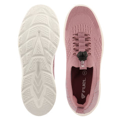 FUEL Lacy Breathable & Cushioned Footbed Running & Walking Lace-Up Women's Sports Shoes (Mauve)
