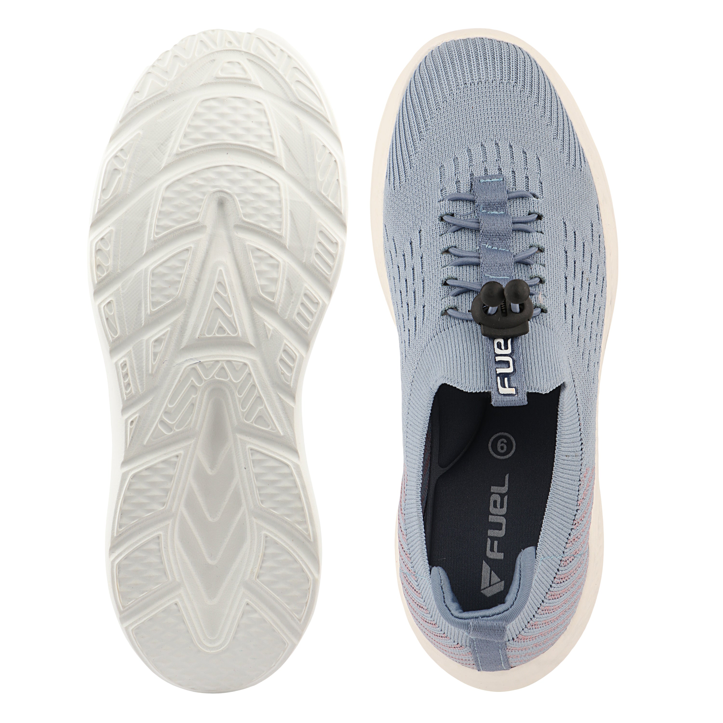 FUEL Lacy Breathable & Cushioned Footbed Running & Walking Lace-Up Sports Shoes For Women's (Blue)