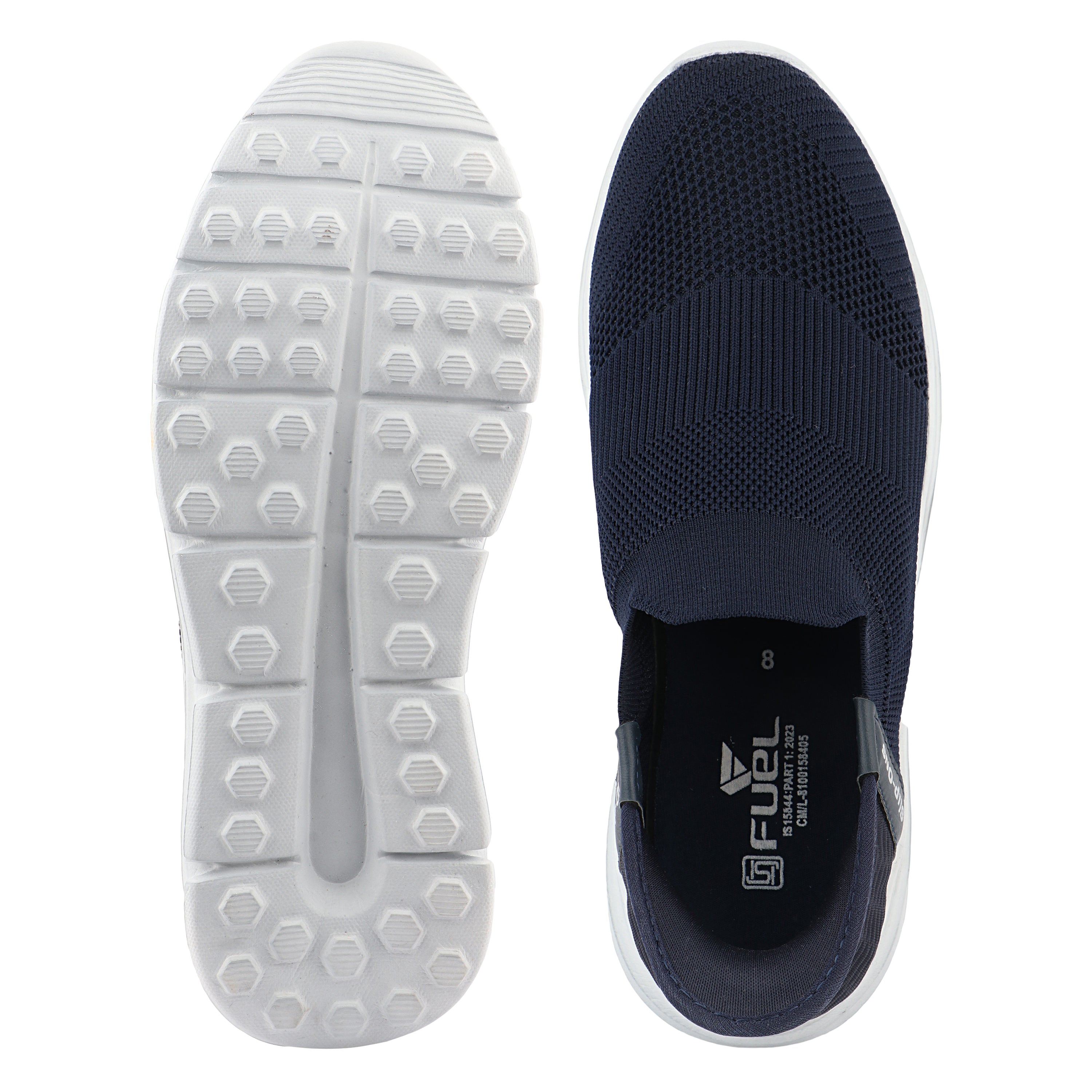 FUEL Flow Casual & Soft Cushioned Footbed Slip-On Sports Shoes For Men's (Navy)