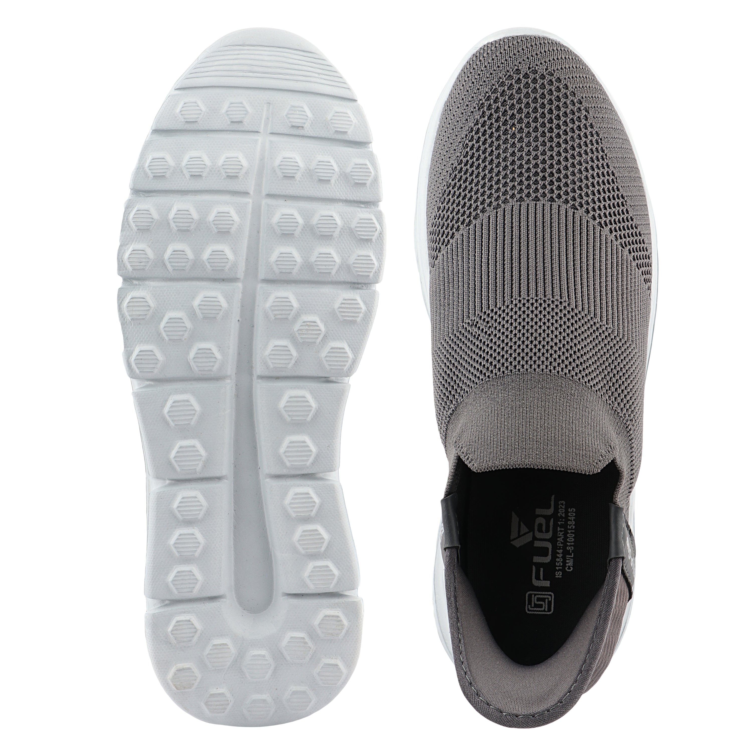FUEL Flow Casual & Soft Cushioned Footbed Slip-On Sports Shoes For Men's (Grey)
