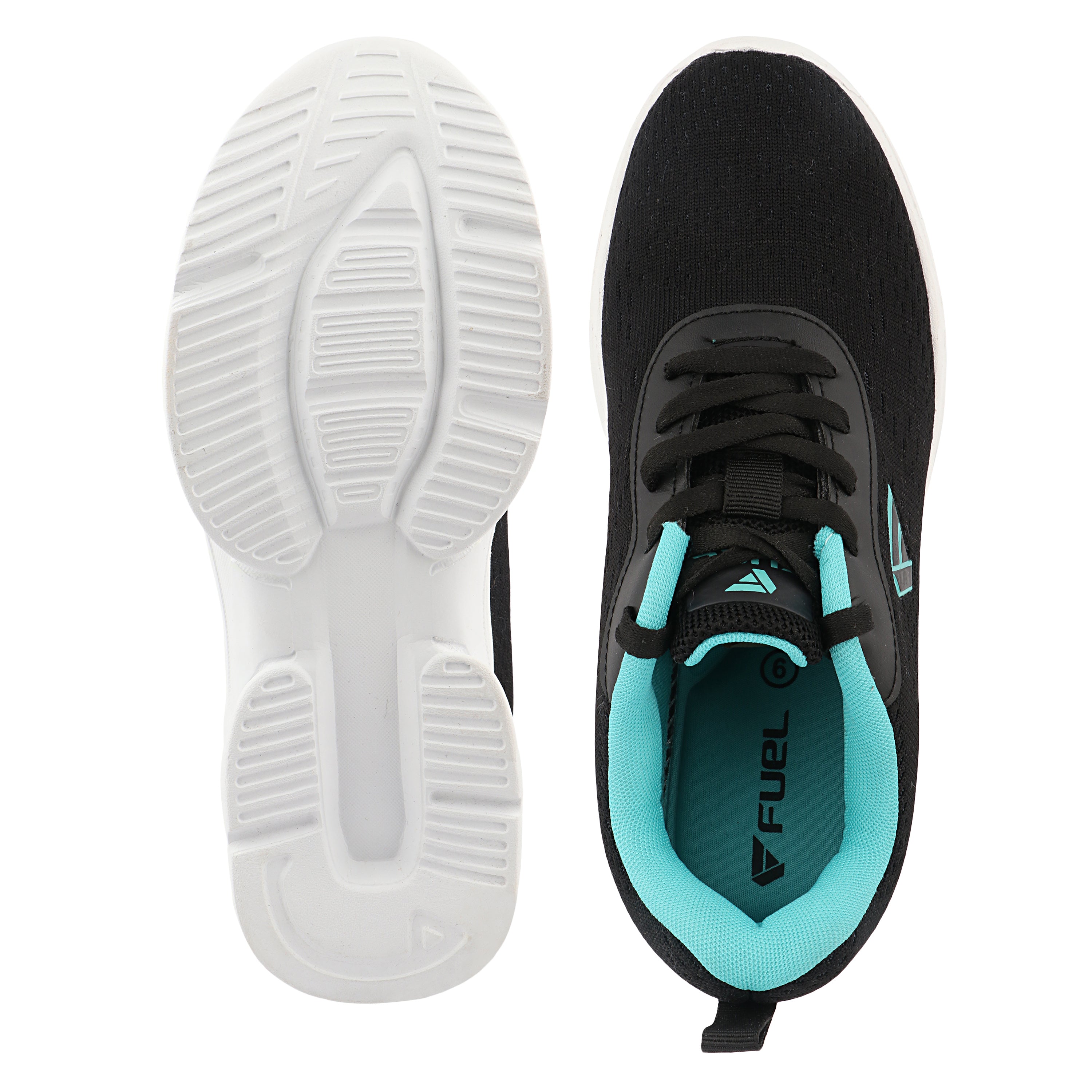 FUEL Wave Breathable & Cushioned Footbed Lace-Up Sports Shoes For Women's (Black)