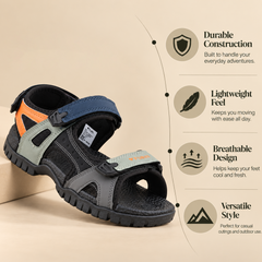 FUEL Rambo-01 Casual Sports Sandal for Men (Olive)