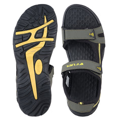 FUEL Punch-04 Trendy & Comfortable with Soft Cushioned Insole Sports Sandals for Men (Olive)