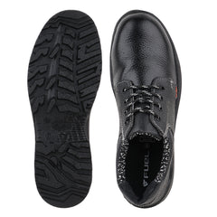 FUEL Squad DD  PU Single Density Sole Industrial Safety Shoes for Men Industrial with 200J Steel Toe (Black)