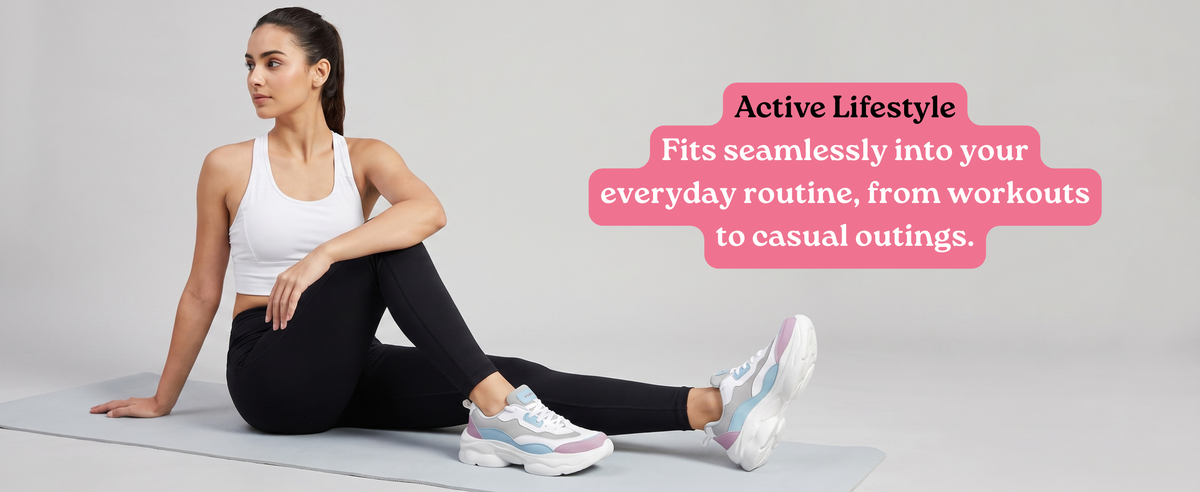 FUEL Lina Lightweight & Comfortable with Lace-Up Running & Daily Wear Sports Shoes for Women's (Blue)