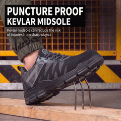 FUEL Reevon-02 Lightweight Knitted Fabric Upper in Kevlar Insole Industrial Safety Shoes with Composit toe cap (200J)