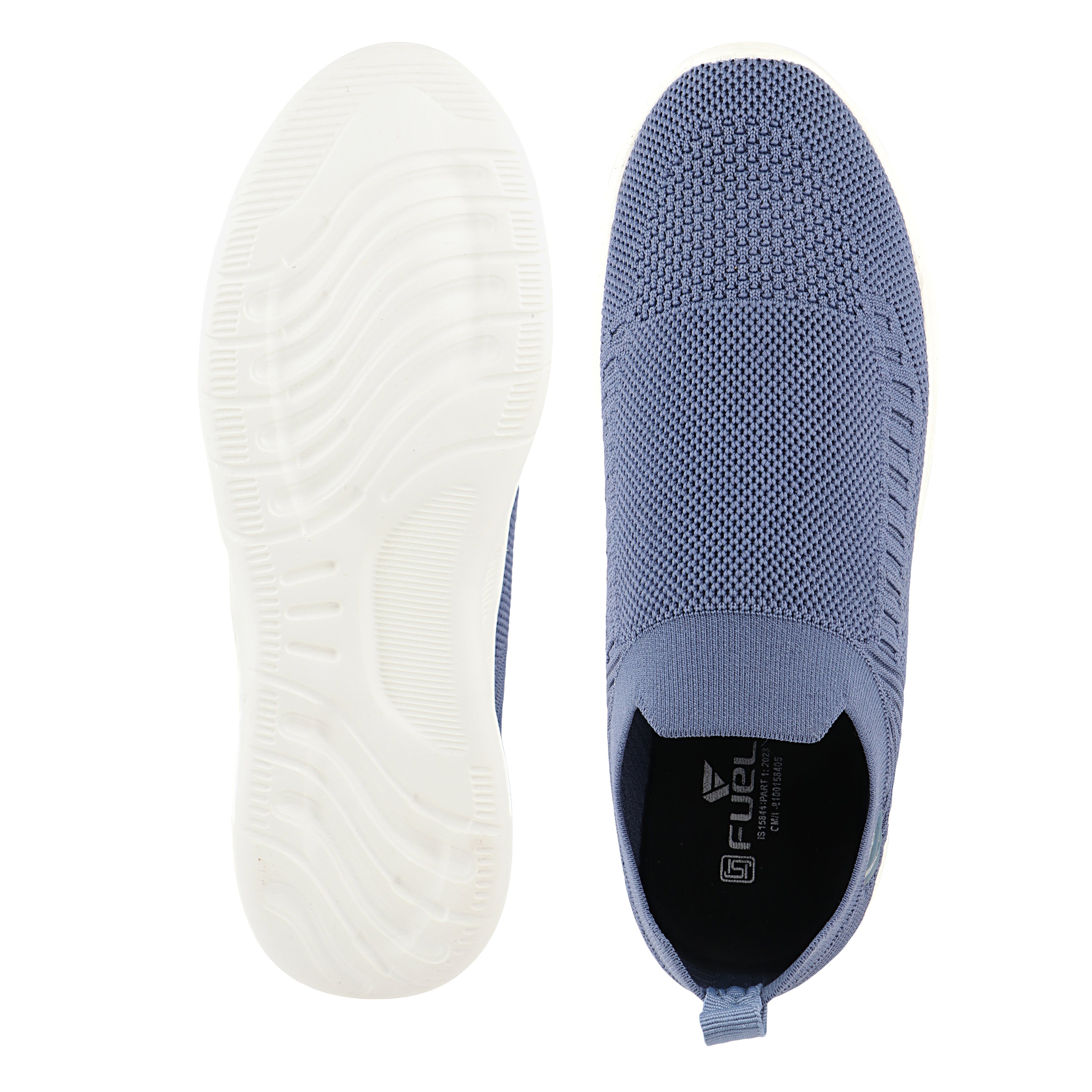 FUEL Flash Lightweight & Breathable Cushioned EVA Sole Slip-On Casual Shoes for Men's (Moon Blue)