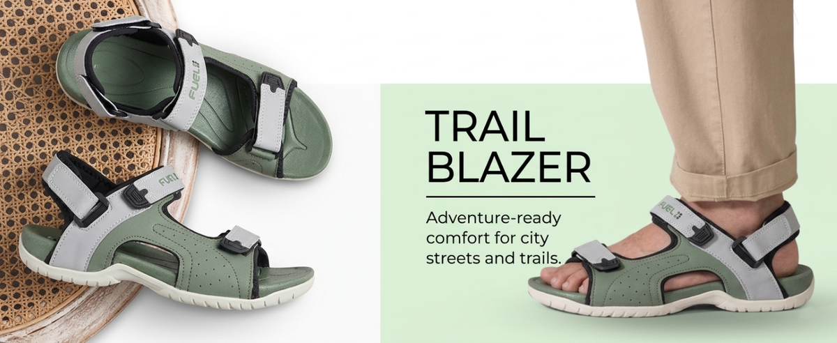 FUEL 2112-02 Men’s Outdoor Comfortable Daily Wear Sports Sandals (Sea-Green)