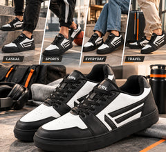 FUEL Nava-01 Shoes Series For Men  Style & Comfort Sneakers For Men's (Black-White)