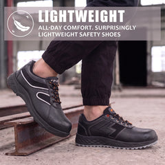 FUEL Shank ISI Marked Comfortable and light-weight  Industrial Safety Shoe For Men's (Black)