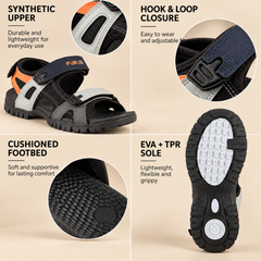 FUEL Rambo-01 Casual Sports Sandal for Men (White)