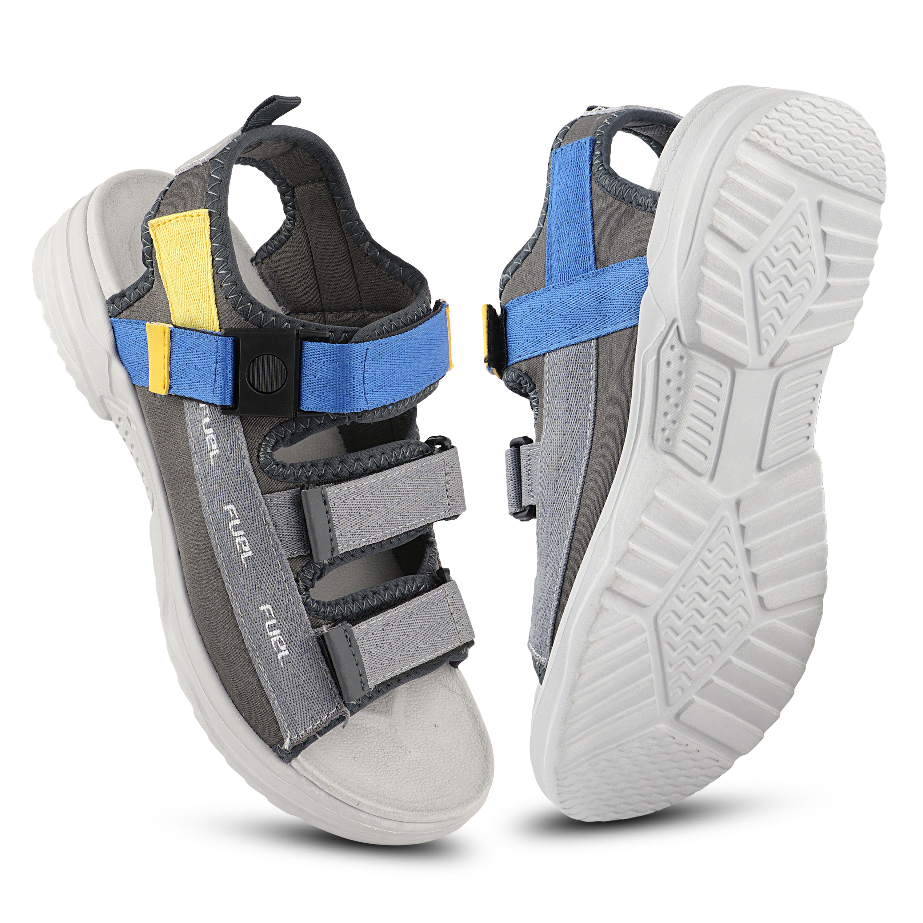 FUEL Combat-05 Comfortable and Stylish Casual Sandals For Men's (Grey)