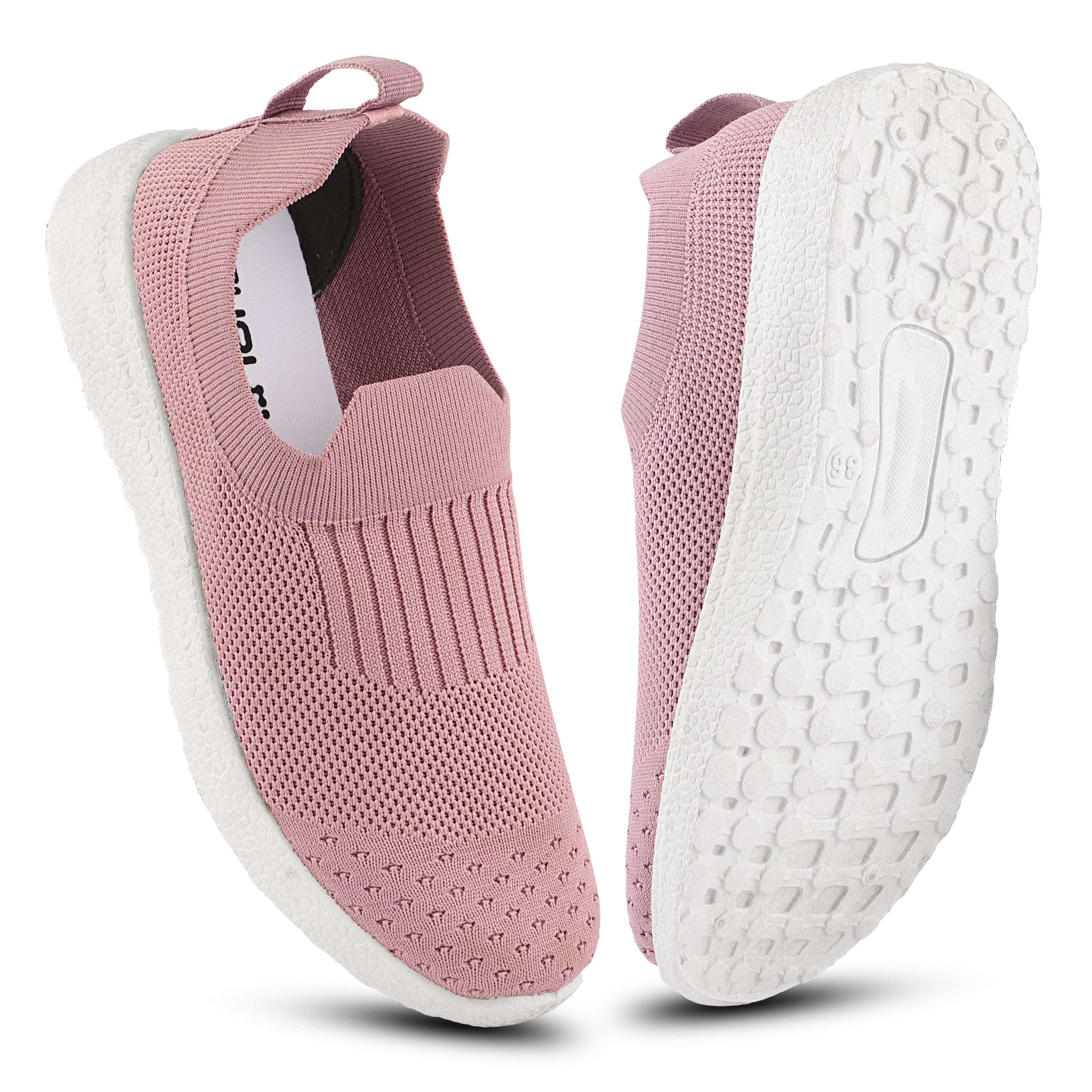 FUEL Florina Comfortable Slip-on Sports Shoes for Women (Peach)