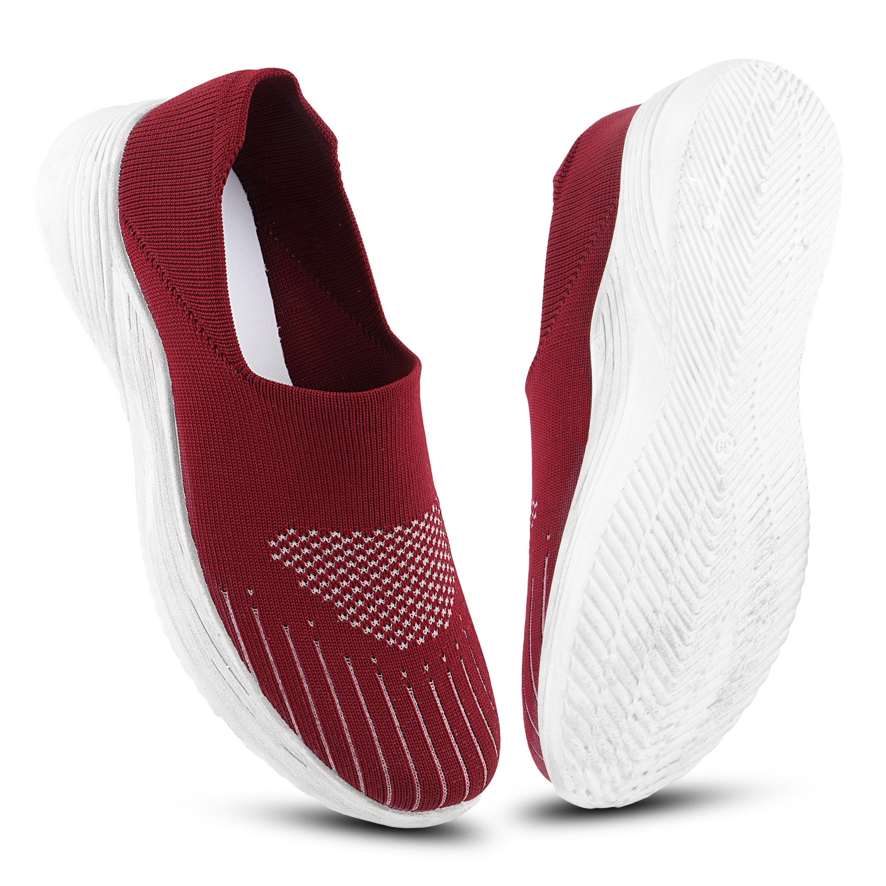 FUEL Drive Anti-Skid Slip-on Sports Shoes for Women (Maroon)
