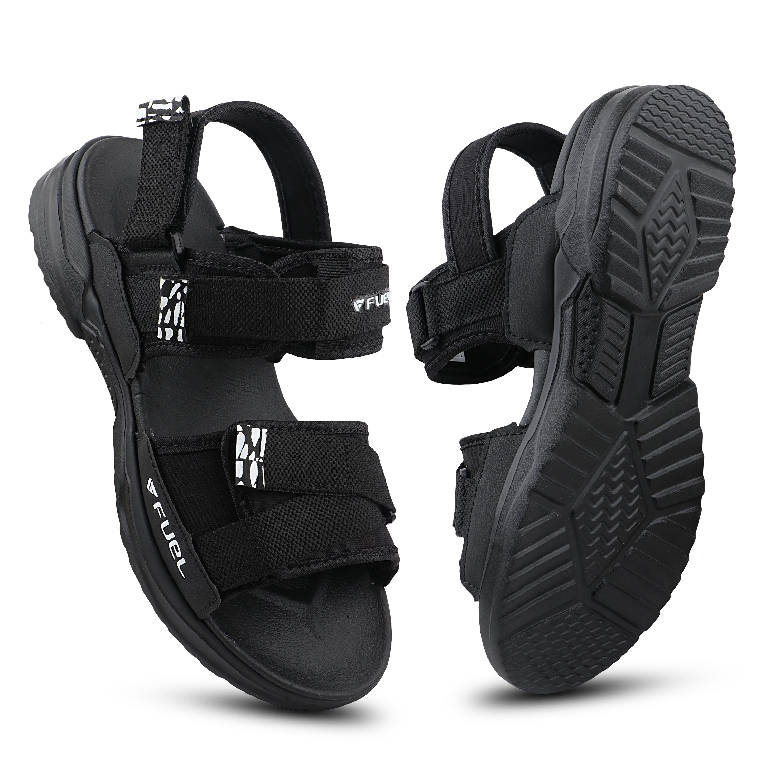 FUEL Combat-01 Breathable & Anti-Skid Outdoor Sandals For Men's (Black)