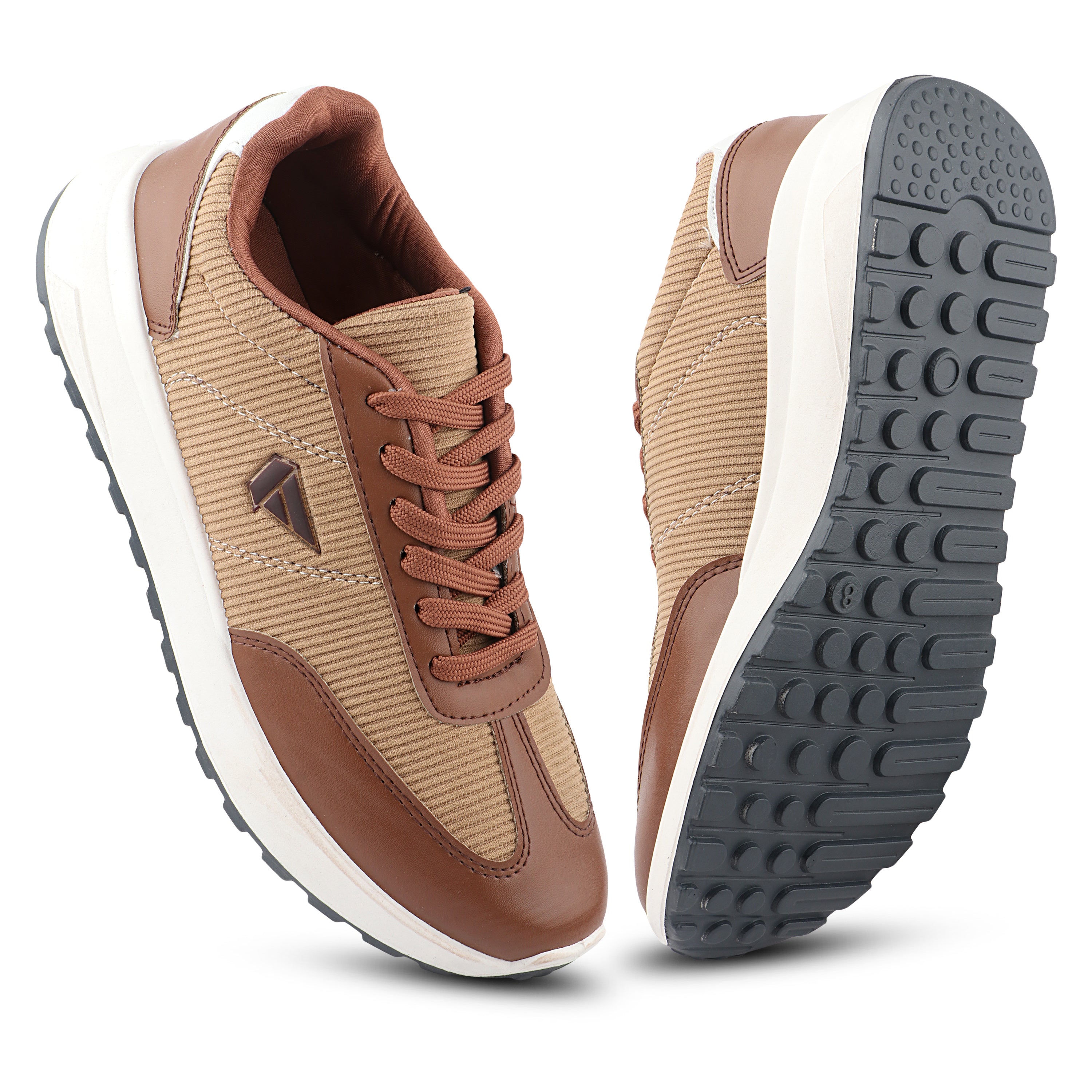 FUEL Neostep-04 Lightweight & Durable with Stylish Corduroy Cushioned Comfort Durable PVC Sole for Men's (Brown)