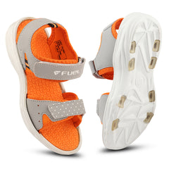 FUEL Yug-01 Cushioned Footbed with Velcro Closure & Lightweight EVA Sole Sports Sansal for Kids (Orange)