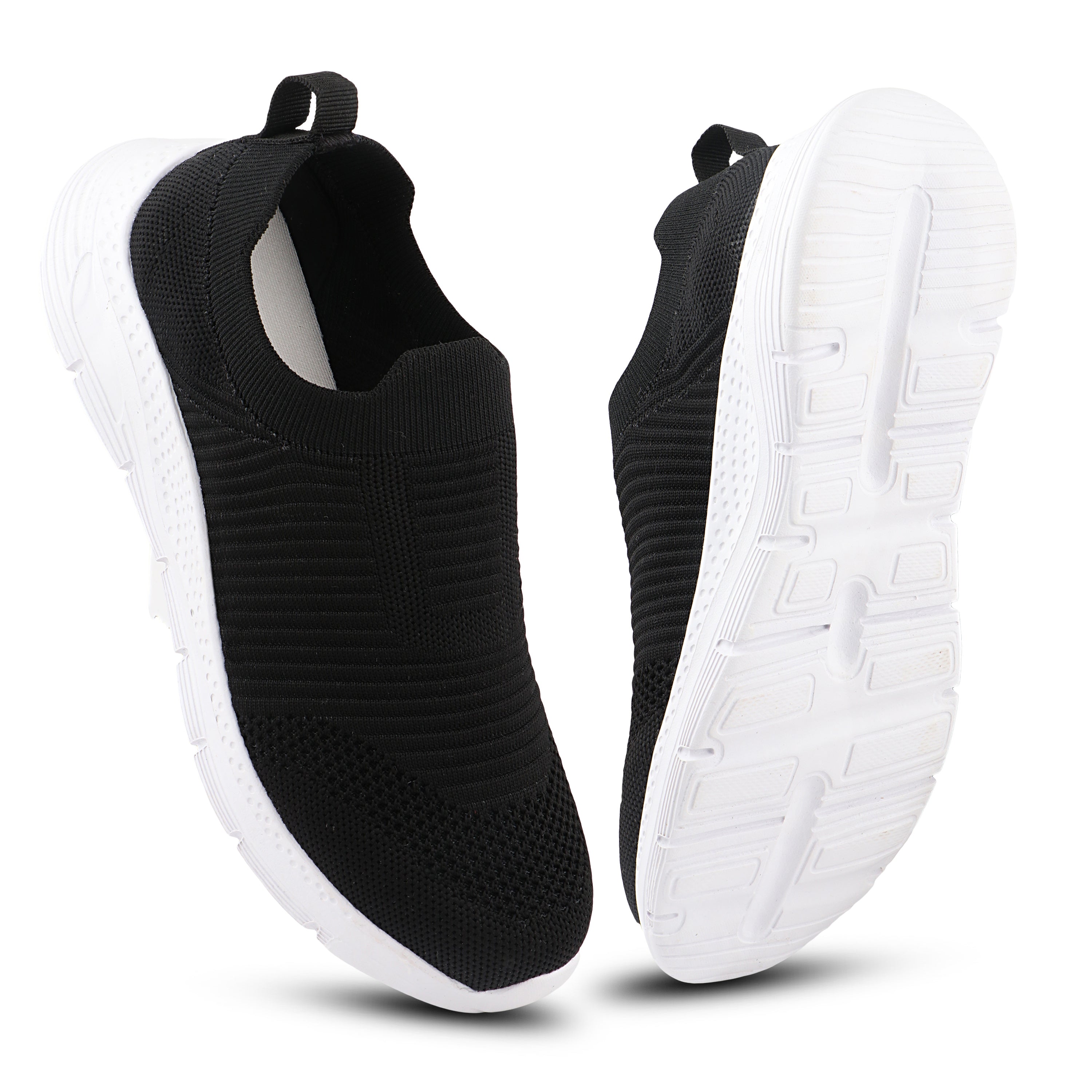 FUEL James-01 Soft Cushioned Footbed and Breathable Knitted Fabric with EVA Sole for Boys (Black)
