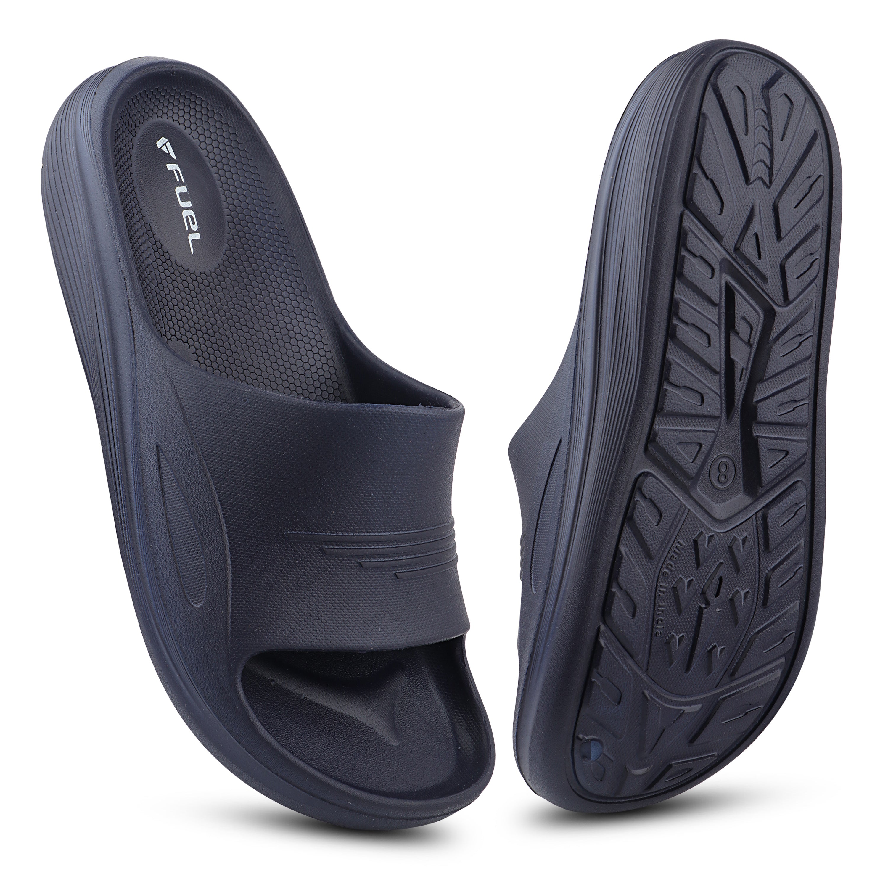 FUEL Cloud Cushioned Footbed and Lightweight Slip-On Design with Anti-Slip Sole for Men's (Navy)