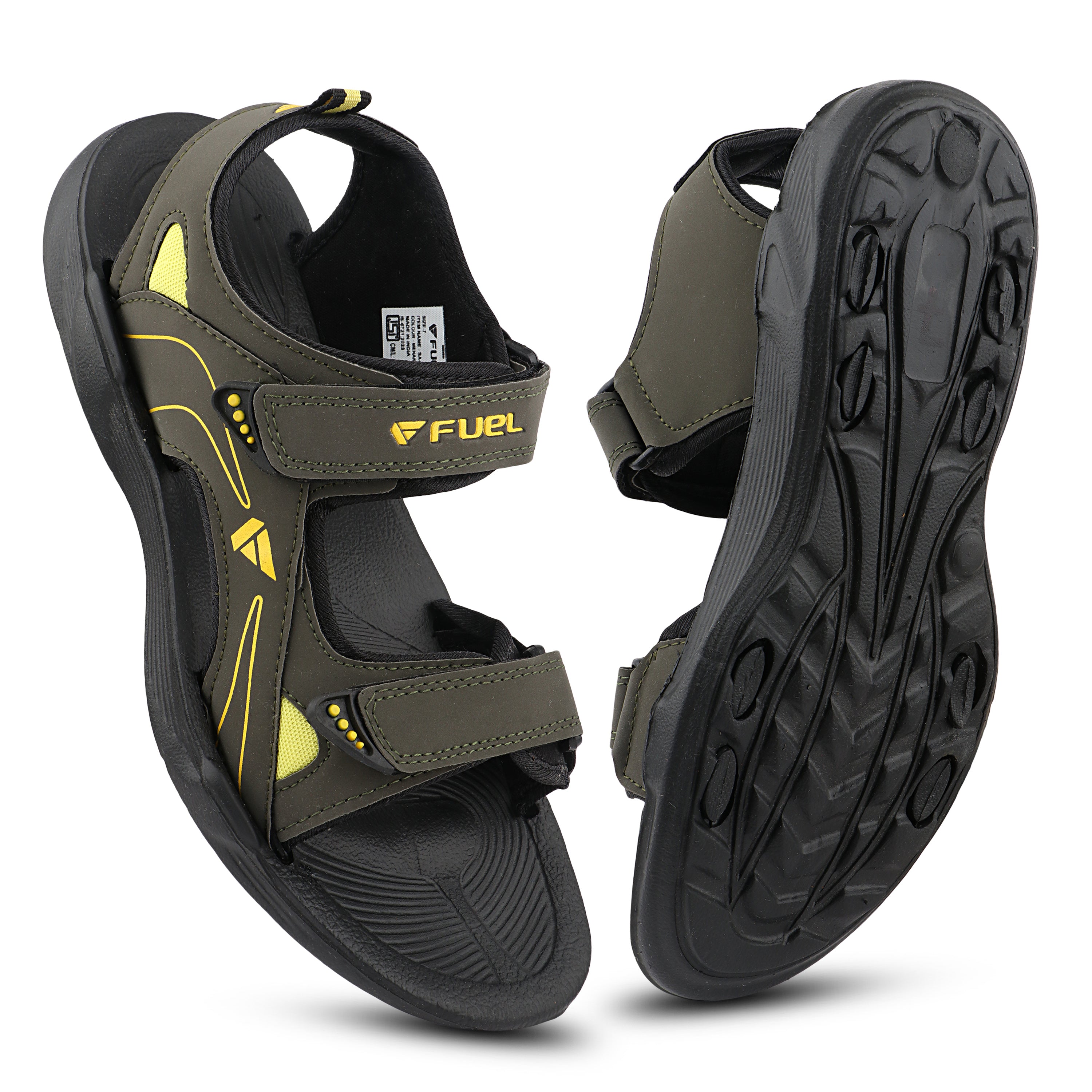FUEL SA-04 Trendy Outdoor with Soft Comfort Footbed and Casual Slip-On Sandals for Men's (Yellow)
