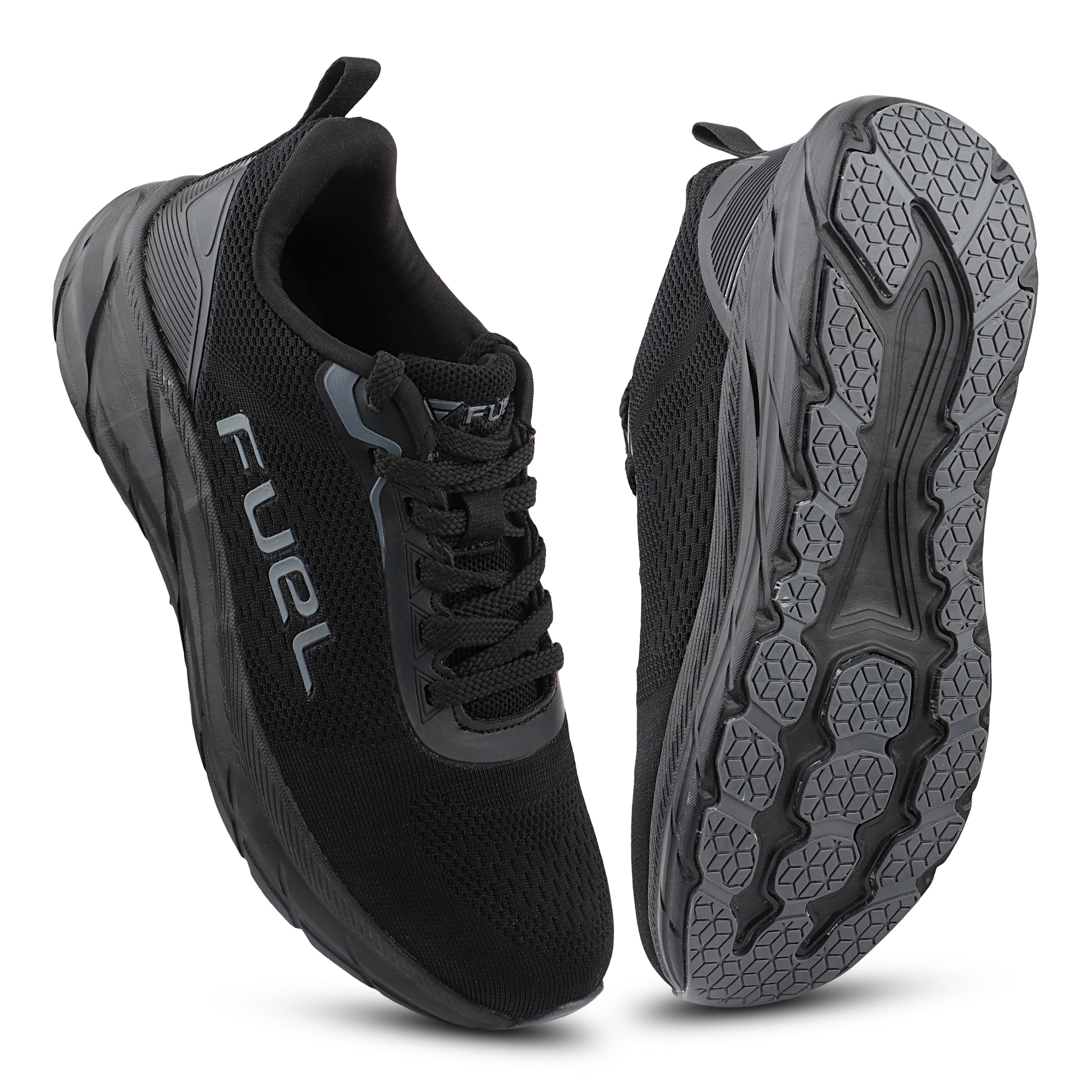 FUEL Phantom Running & Walking with Cushioned Comfort and Durable Sole for Men's (Black)