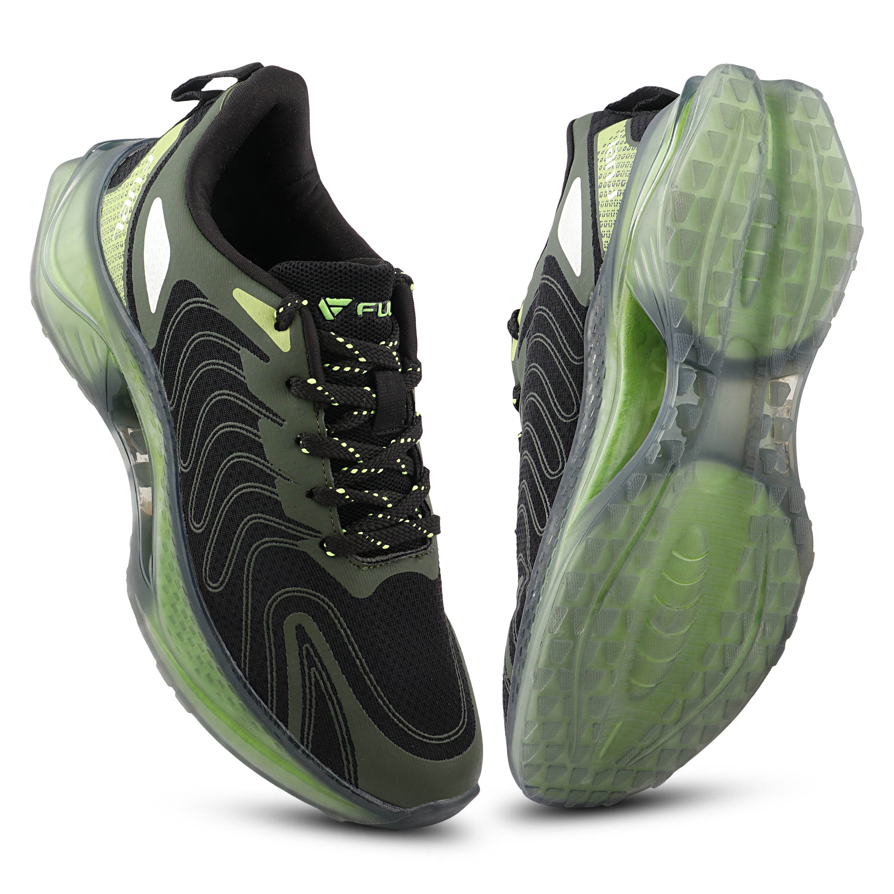 FUEL Cave Lightweight & Breathable with Comfortable Cushioning & Modern Style Sports Shoes for Men's (Green)